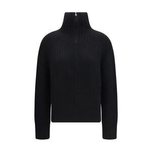 Allude Women Ribbed Troyer Sweater With Zip